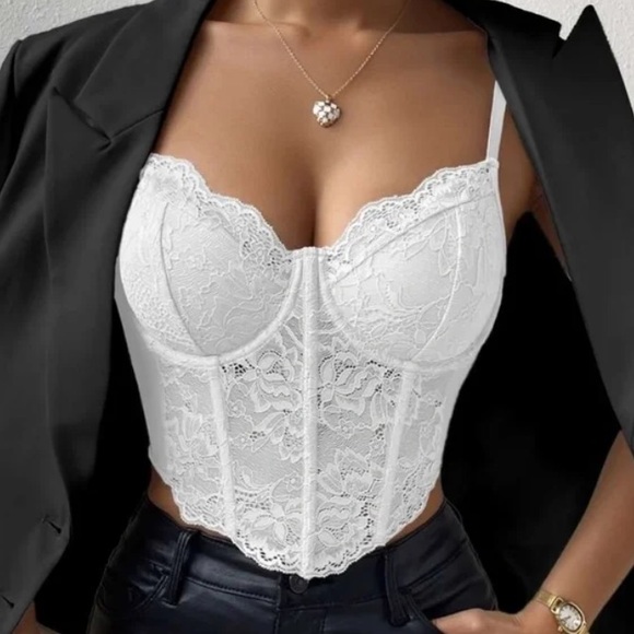Color Block Bralette Corset Top in Black
